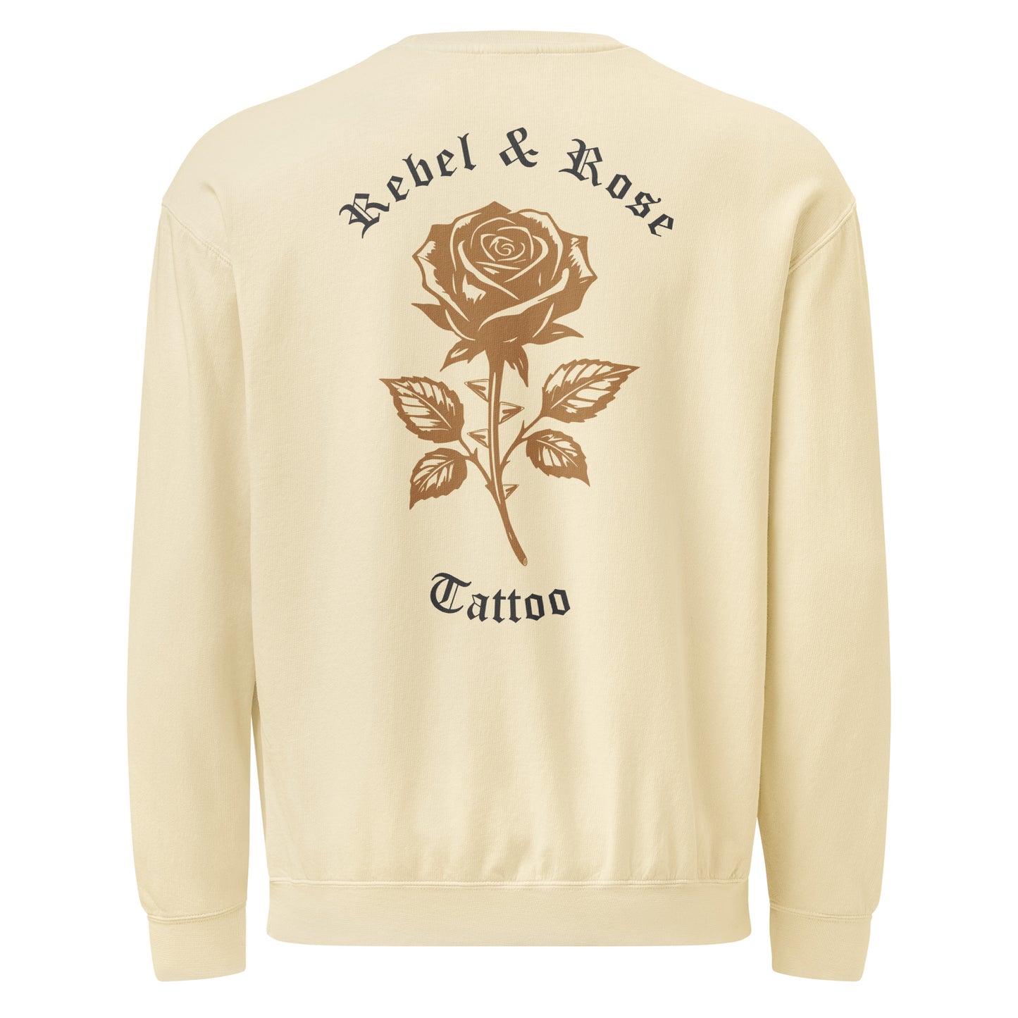 Ivory Sweatshirt (Tan Rose Design)